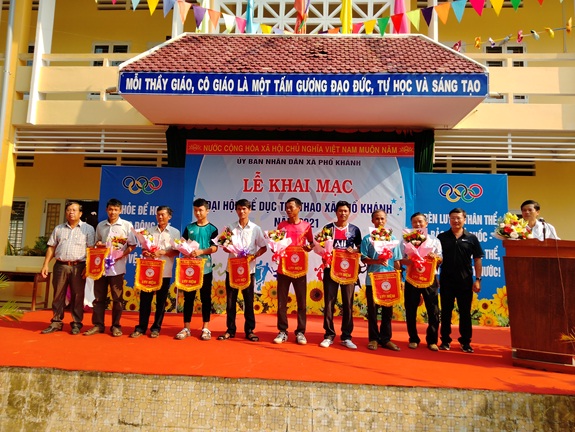 Xã Phổ Khánh khai mạc Đại hội Thể dục thể thao năm 2021