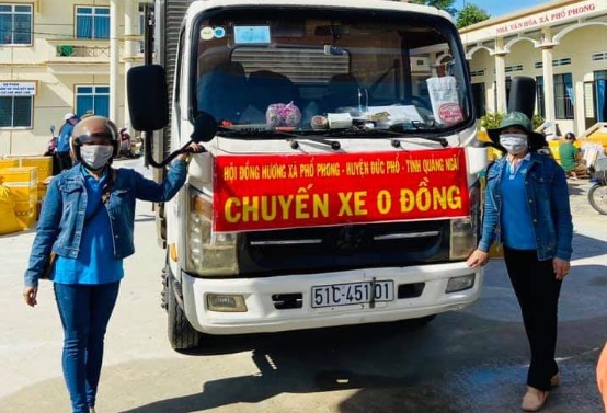 Phổ Phong tổ chức “Chuyến xe 0 đồng” vận chuyển hàng hóa vào Thành phố Hồ Chí Minh