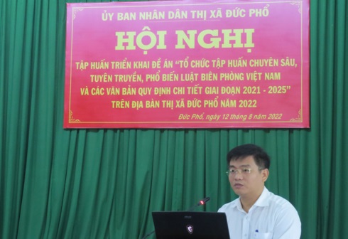 Tập huấn đề án tuyên truyền và phổ biến Luật Biên phòng Việt Nam