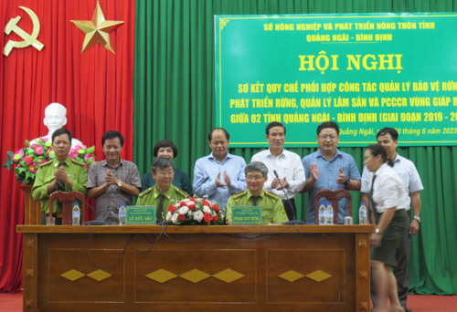 Sơ kết công tác bảo vệ rừng vùng giáp ranh giữa Quảng Ngãi và Bình Định