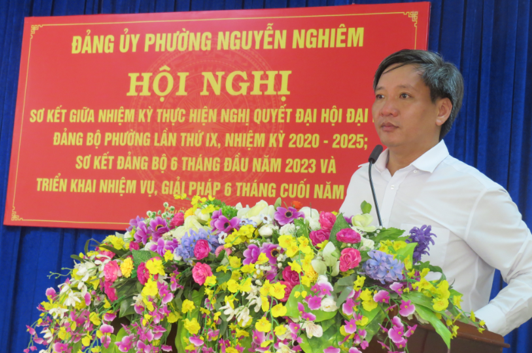 Đảng bộ Phường Nguyễn Nghiêm tổ chức hội nghị sơ kết giữa nhiệm kỳ