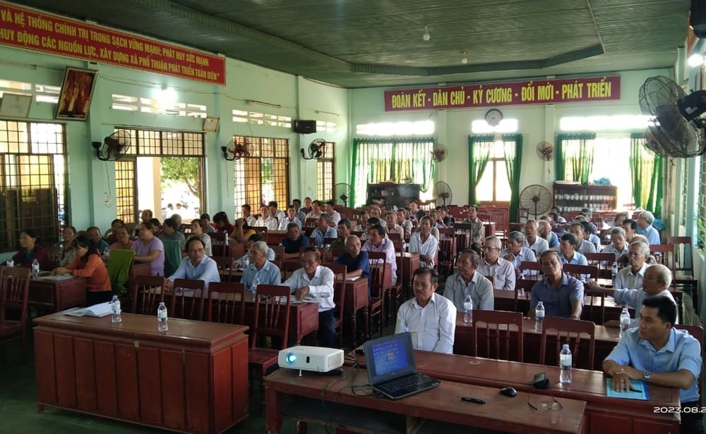 Tập huấn kỹ năng thực hiện Chương trình mục tiêu quốc gia xây dựng nông thôn mới tại xã Phổ Thuận