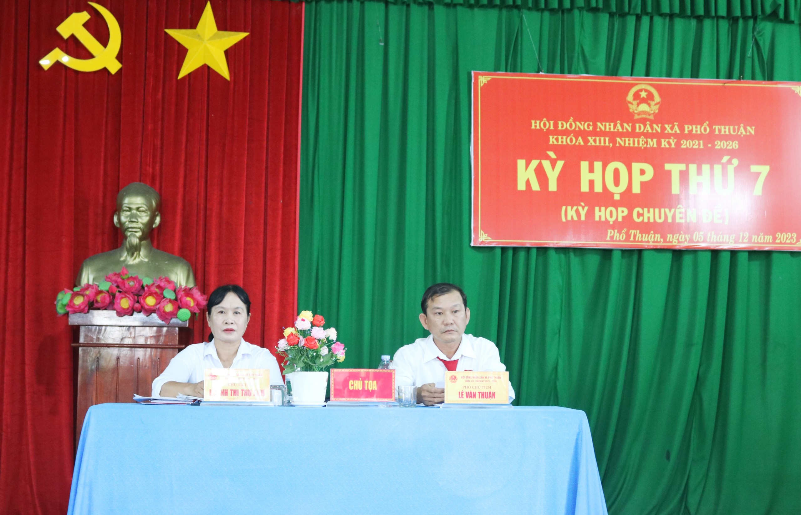 HĐND xã Phổ Thuận khóa XIII tổ chức kỳ họp thứ 7