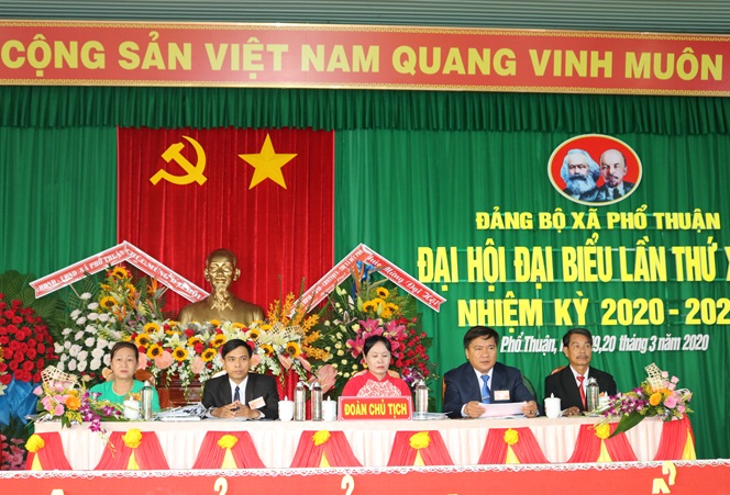 Đảng bộ xã Phổ Thuận tổ chức Đại hội đại biểu lần thứ XXVI, nhiệm kỳ 2020-2025