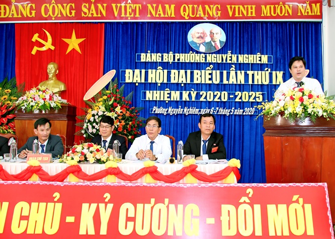 Đảng bộ phường Nguyễn Nghiêm tổ chức Đại hội Đại biểu lần thứ IX, nhiệm kỳ 2020 - 2025
