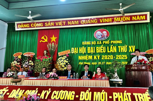 Đảng bộ xã Phổ Phong tổ chức Đại hội lần thứ XV, nhiệm kỳ 2020 - 2025