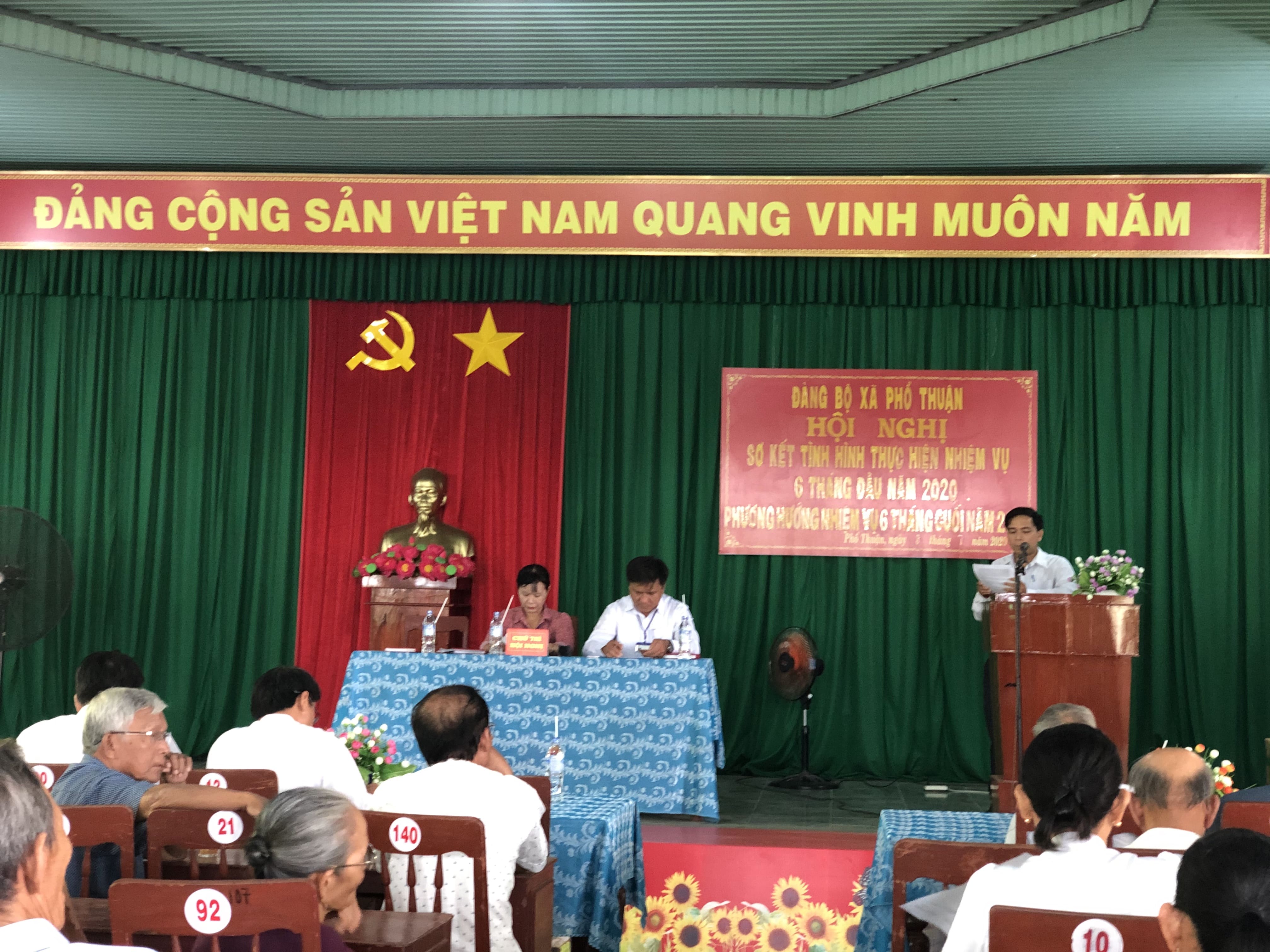 Đảng ủy xã Phổ Thuận tổ chức Hội nghị sơ kết công tác 6 tháng đầu năm 2020