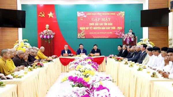Lãnh đạo tỉnh gặp mặt, chúc Tết các chức sắc tôn giáo