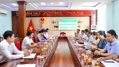 Ban đại diện Hội đồng quản trị Ngân hàng Chính sách xã hội thị xã Đức Phổ triển khai công tác Quý II năm 2025
