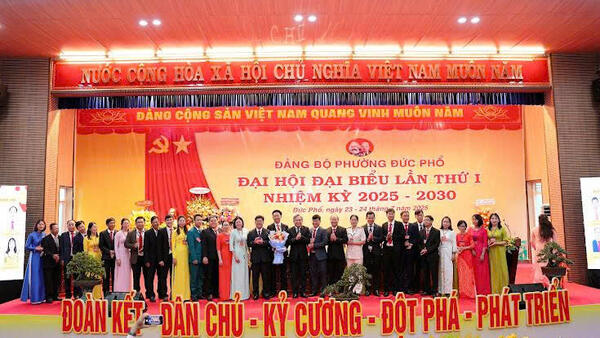 ĐẢNG BỘ PHƯỜNG ĐỨC PHỔ TỔ CHỨC THÀNH CÔNG ĐẠI HỘI ĐẠI BIỂU LẦN THỨ I, NHIỆM KỲ 2025 - 2030