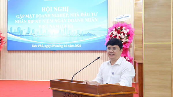 PHƯỜNG ĐỨC PHỔ TỔ CHỨC GẶP MẶT DOANH NGHIỆP, NHÀ ĐẦU TƯ NHÂN NGÀY DOANH NHÂN VIỆT NAM 13/10