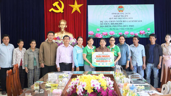 GIẢI NGÂN NGUỒN VỐN QUỸ HỖ TRỢ NÔNG DÂN TRUNG ƯƠNG CHO DỰ ÁN CHĂN NUÔI BÒ LAI SINH SẢN TẠI PHƯỜNG ĐỨC PHỔ