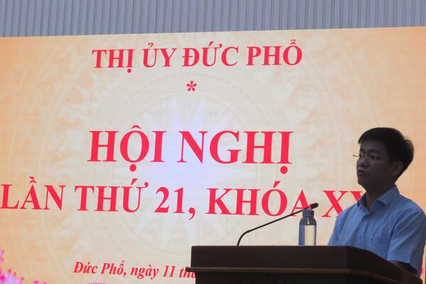 Thị ủy Đức Phổ tổ chức Hội nghị lần thứ 21, khóa XXI
